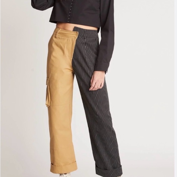 Choosy Pants - Chic Two-Tone Women's Trousers by Choosy